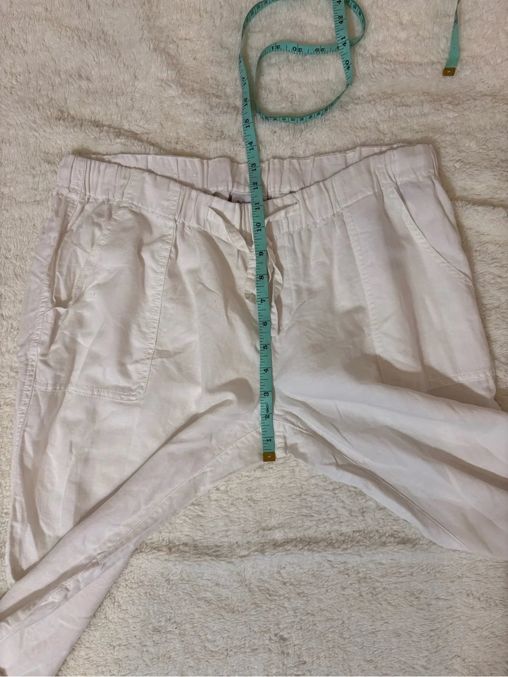 Columbia Linen Blend Capri Pants Size Large White